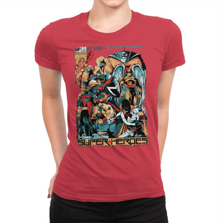 H.B. Super Heroes - Best Seller - Womens Premium T-Shirts RIPT Apparel Small / Red