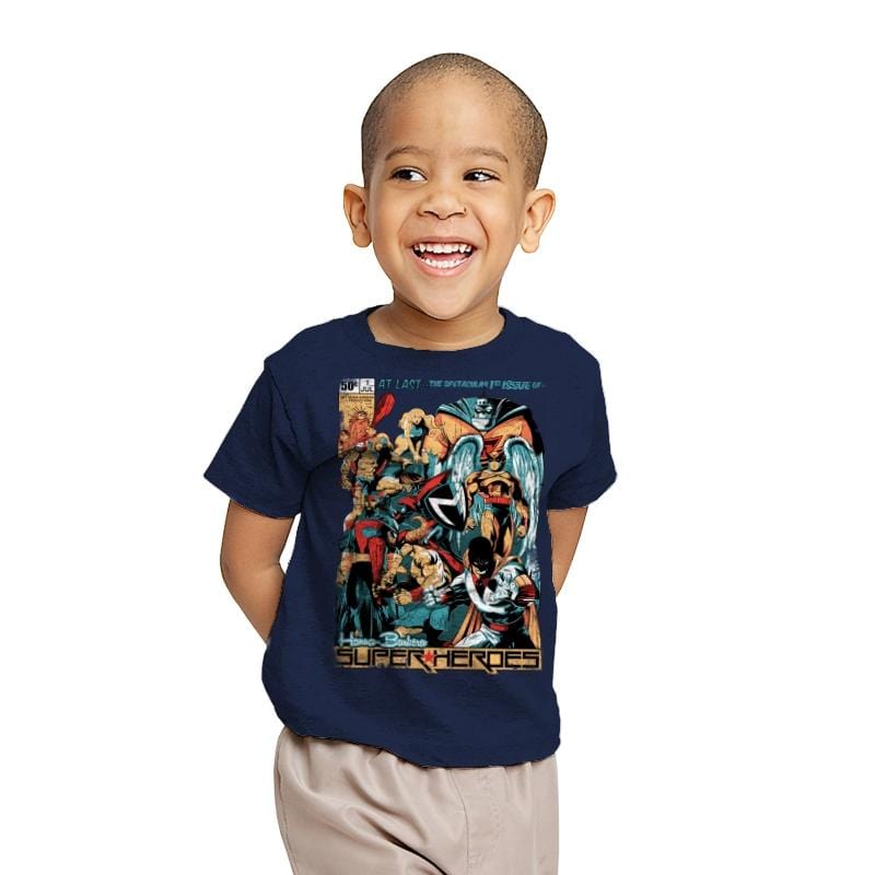 H.B. SUPER HEROES - Youth T-Shirts RIPT Apparel X-small / Navy