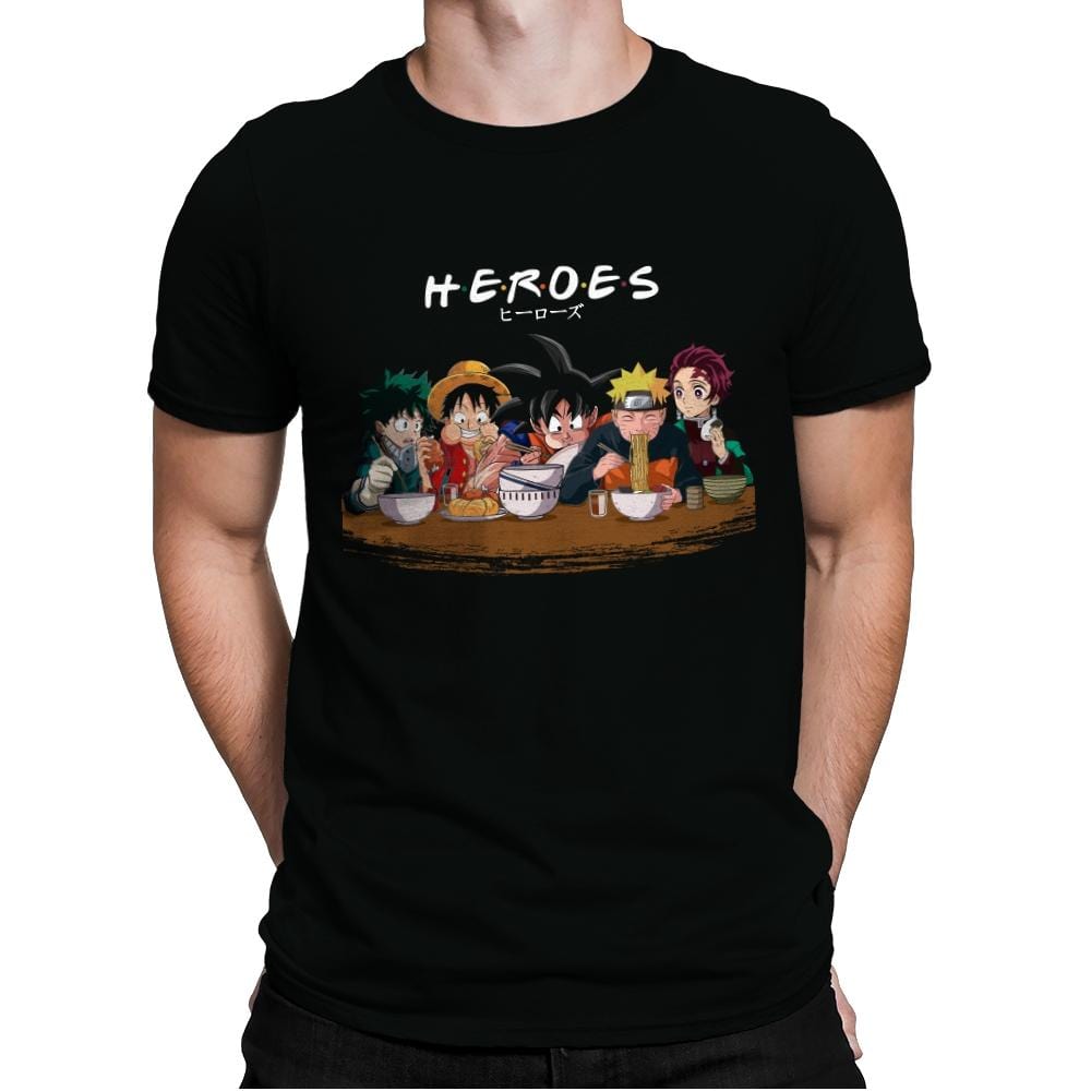 H·E·R·O·E·S - Mens Premium T-Shirts RIPT Apparel Small / Black