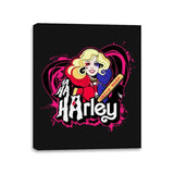 Ha Ha Harley - Canvas Wraps Canvas Wraps RIPT Apparel 11x14 / Black