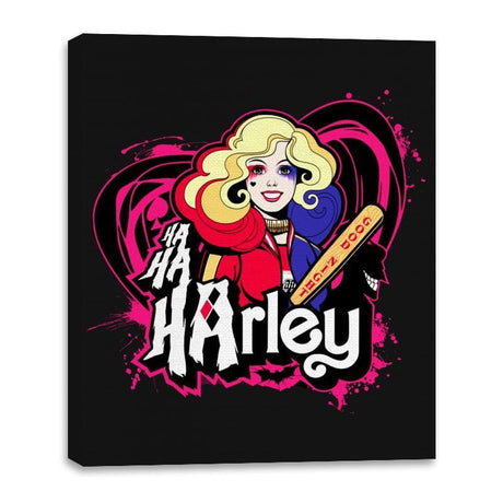 Ha Ha Harley - Canvas Wraps Canvas Wraps RIPT Apparel 16x20 / Black