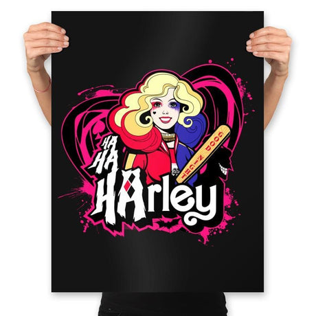 Ha Ha Harley - Prints Posters RIPT Apparel 18x24 / Black