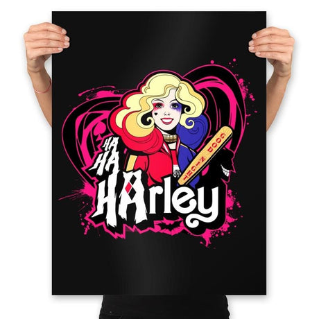 Ha Ha Harley - Prints Posters RIPT Apparel 18x24 / Black
