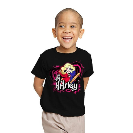 Ha Ha Harley - Youth T-Shirts RIPT Apparel X-small / Black