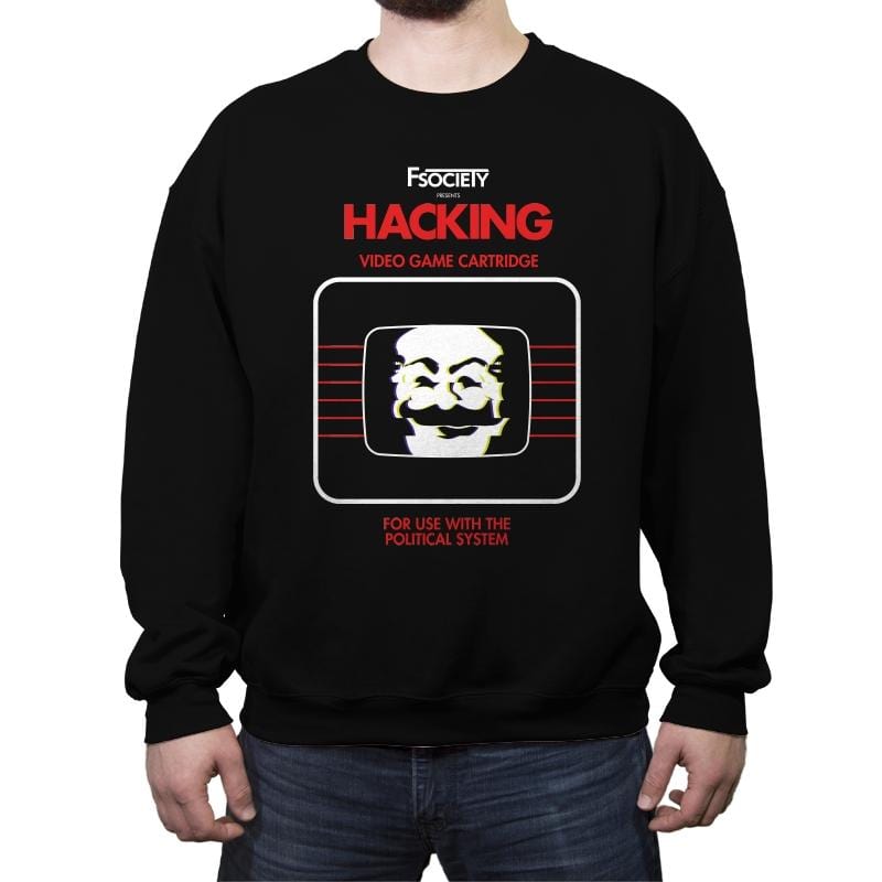 Hacking - Crew Neck Sweatshirt Crew Neck Sweatshirt RIPT Apparel Small / Black