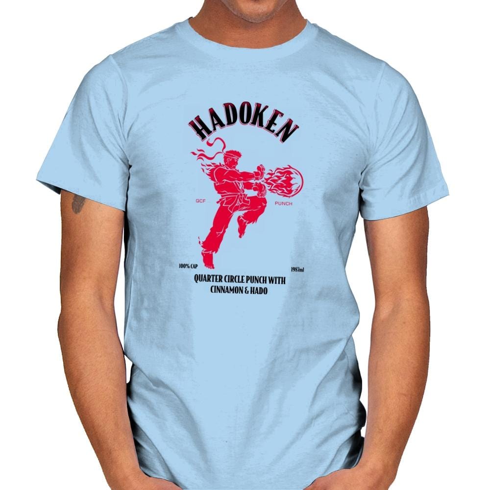 Hadoken Whiskey Exclusive - Mens T-Shirts RIPT Apparel Small / Light Blue