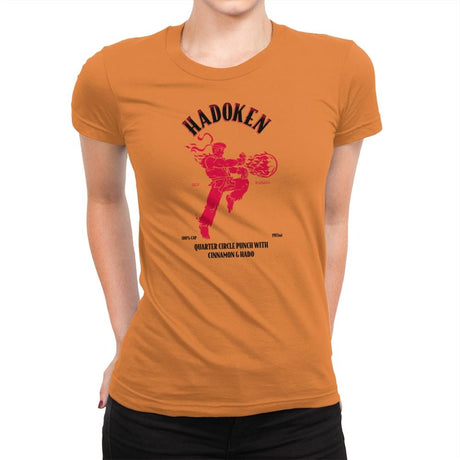 Hadoken Whiskey Exclusive - Womens Premium T-Shirts RIPT Apparel Small / Classic Orange