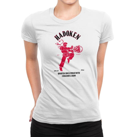Hadoken Whiskey Exclusive - Womens Premium T-Shirts RIPT Apparel Small / White