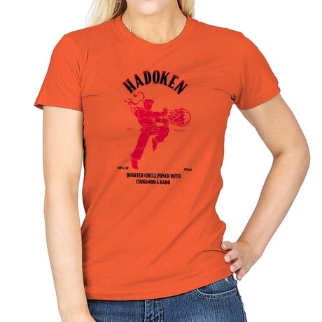 Hadoken Whiskey Exclusive - Womens T-Shirts RIPT Apparel Small / Orange