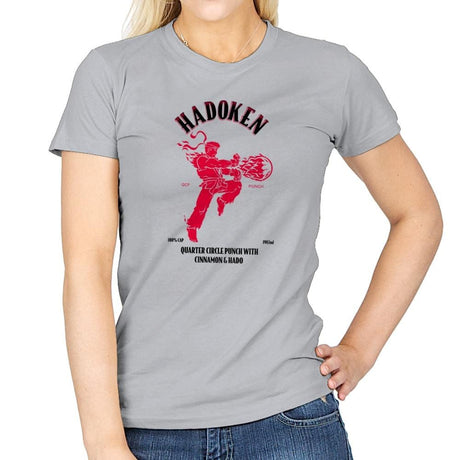 Hadoken Whiskey Exclusive - Womens T-Shirts RIPT Apparel Small / Sport Grey