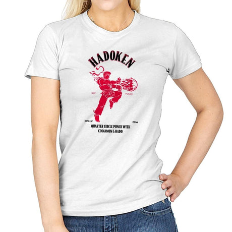 Hadoken Whiskey Exclusive - Womens T-Shirts RIPT Apparel Small / White