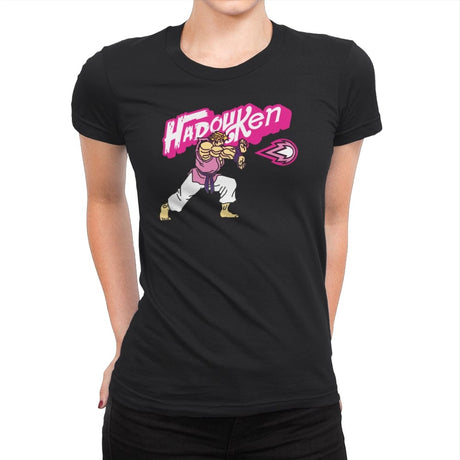 Hadou Ken - Womens Premium T-Shirts RIPT Apparel Small / Black