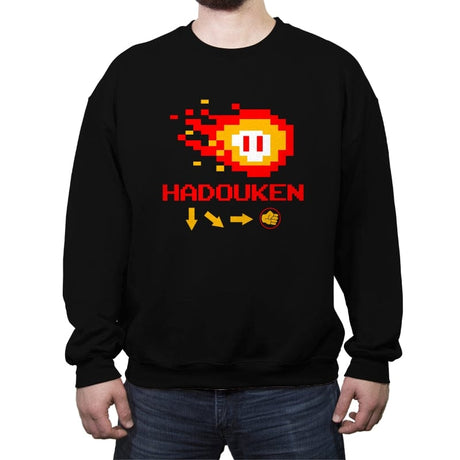 Hadouken - Crew Neck Sweatshirt Crew Neck Sweatshirt RIPT Apparel Small / Black