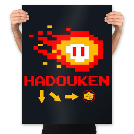 Hadouken - Prints Posters RIPT Apparel 18x24 / Black