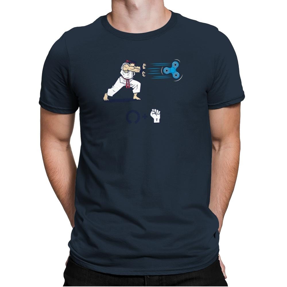 Hadouken Spinner Exclusive - Mens Premium T-Shirts RIPT Apparel Small / Indigo