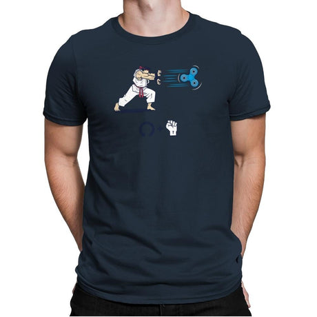 Hadouken Spinner Exclusive - Mens Premium T-Shirts RIPT Apparel Small / Indigo
