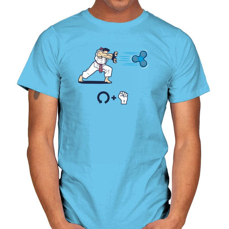 Hadouken Spinner Exclusive - Mens T-Shirts RIPT Apparel Small / Sky