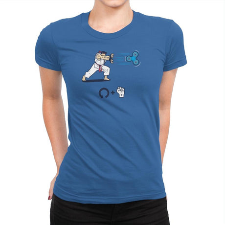 Hadouken Spinner Exclusive - Womens Premium T-Shirts RIPT Apparel Small / Royal