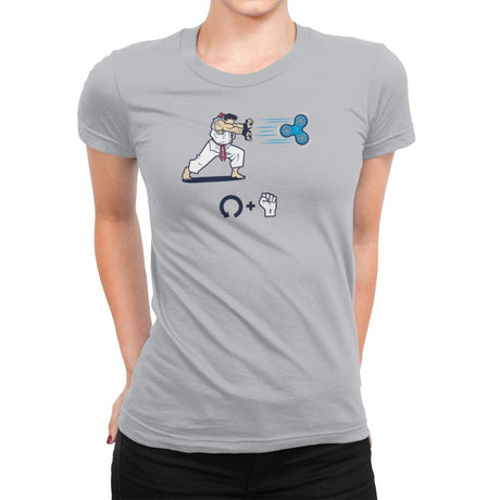 Hadouken Spinner Exclusive - Womens Premium T-Shirts RIPT Apparel Small / Silver