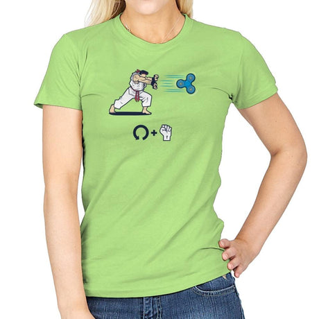 Hadouken Spinner Exclusive - Womens T-Shirts RIPT Apparel Small / Mint Green