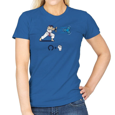 Hadouken Spinner Exclusive - Womens T-Shirts RIPT Apparel Small / Royal