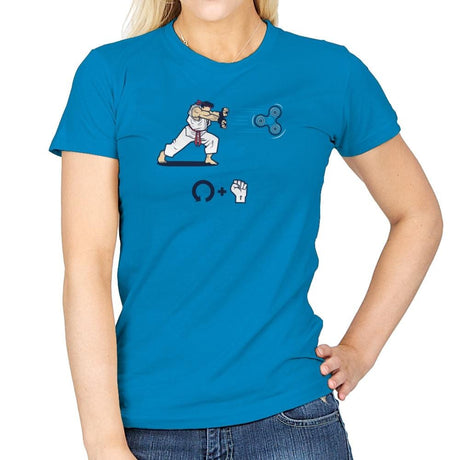 Hadouken Spinner Exclusive - Womens T-Shirts RIPT Apparel Small / Sapphire
