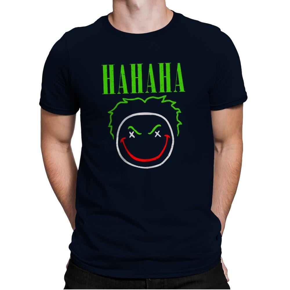 HAHAHA! - Mens Premium T-Shirts RIPT Apparel Small / Midnight Navy