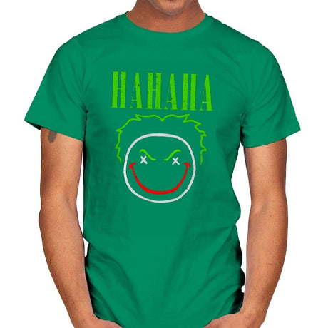 HAHAHA! - Mens T-Shirts RIPT Apparel Small / Kelly Green