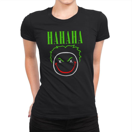 HAHAHA! - Womens Premium T-Shirts RIPT Apparel Small / Black