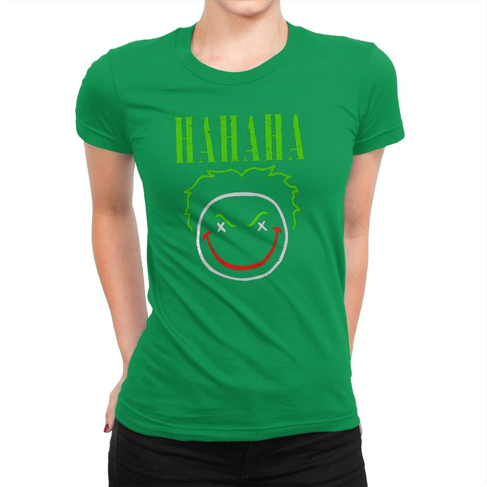 HAHAHA! - Womens Premium T-Shirts RIPT Apparel Small / Kelly Green