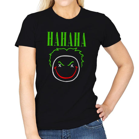 HAHAHA! - Womens T-Shirts RIPT Apparel Small / Black