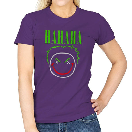 HAHAHA! - Womens T-Shirts RIPT Apparel Small / Purple