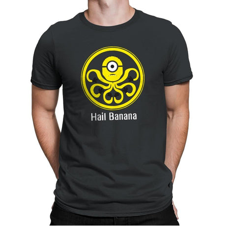 HAIL BANANA - Despicable Tees - Mens Premium T-Shirts RIPT Apparel Small / Heavy Metal