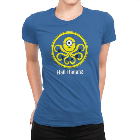 HAIL BANANA - Despicable Tees - Womens Premium T-Shirts RIPT Apparel Small / Royal