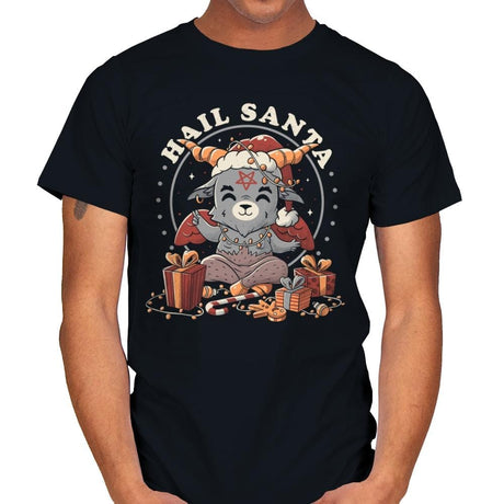 Hail Santa - Mens T-Shirts RIPT Apparel Small / Black