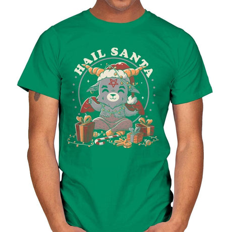 Hail Santa - Mens T-Shirts RIPT Apparel Small / Kelly