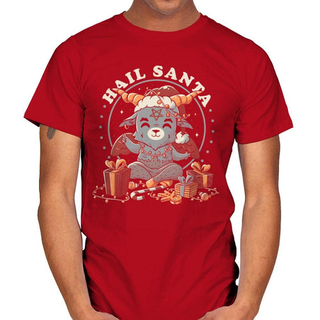 Hail Santa - Mens T-Shirts RIPT Apparel Small / Red