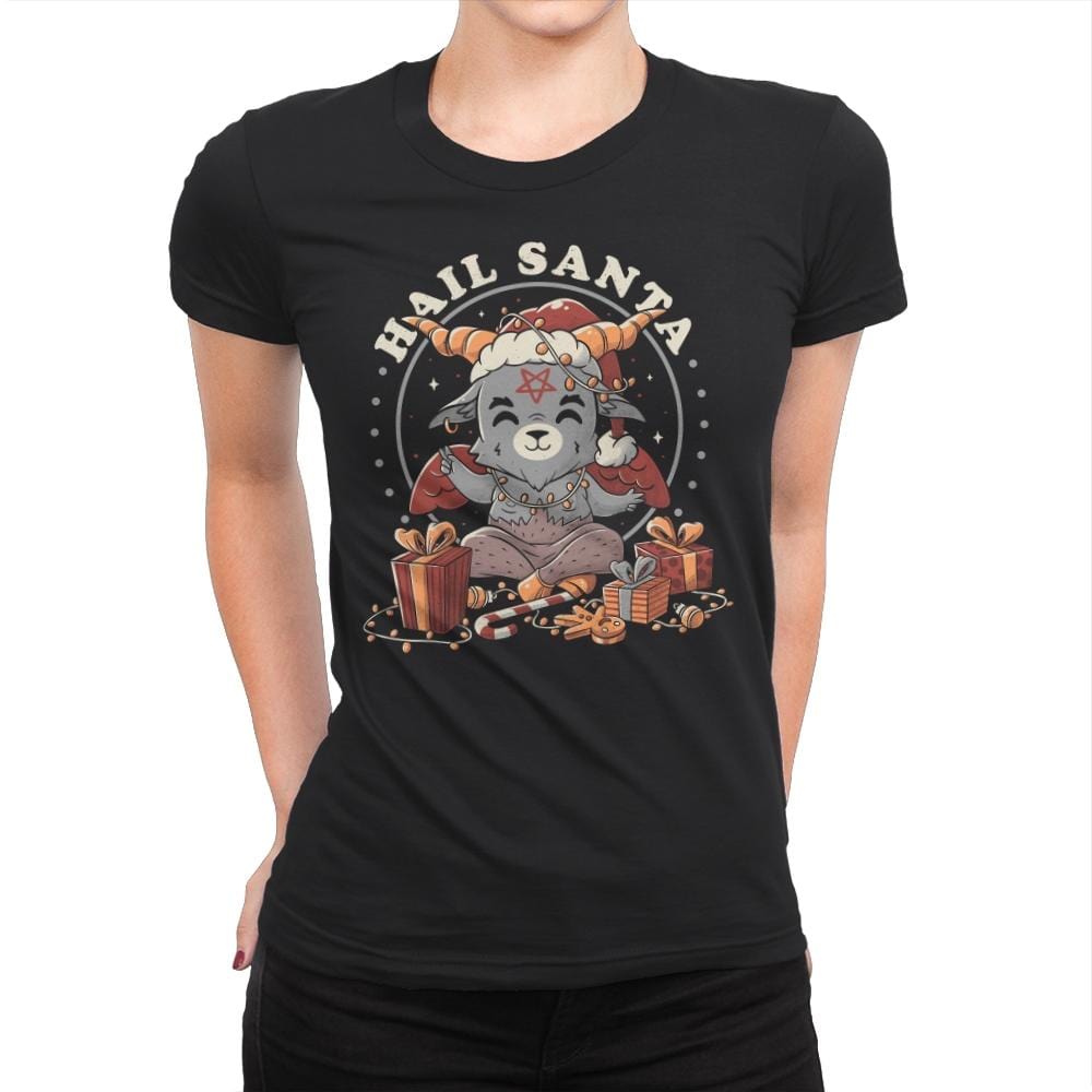 Hail Santa - Womens Premium T-Shirts RIPT Apparel Small / Black