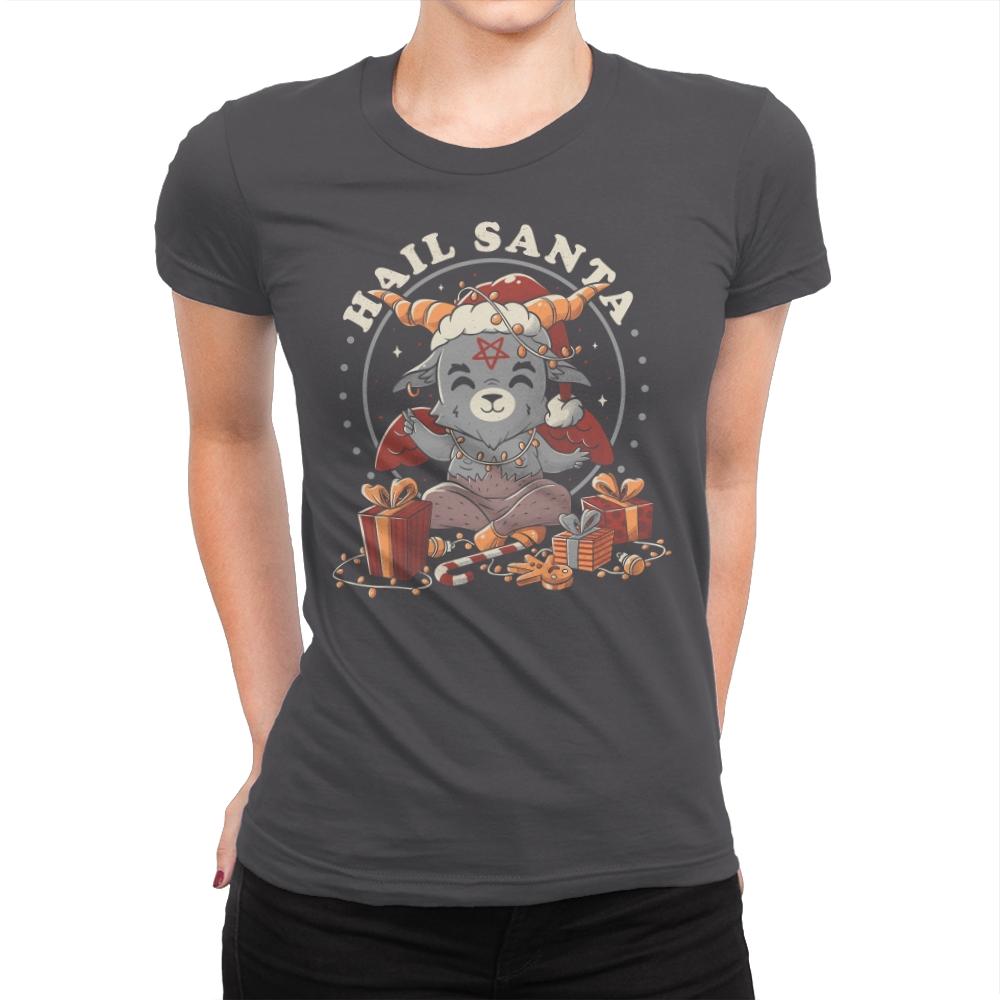 Hail Santa - Womens Premium T-Shirts RIPT Apparel Small / Heavy Metal