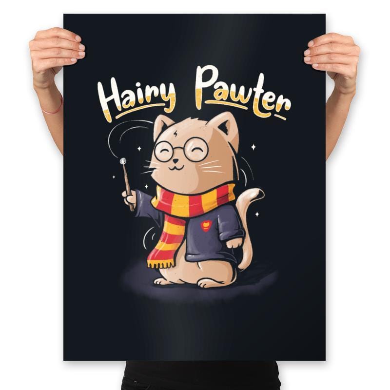 Hairy Pawter - Prints Posters RIPT Apparel 18x24 / Black