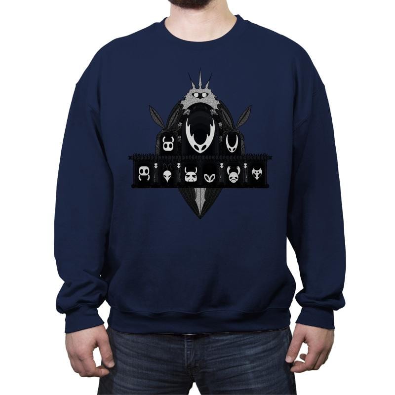 Hall of Masks - Crew Neck Sweatshirt Crew Neck Sweatshirt RIPT Apparel Small / Navy