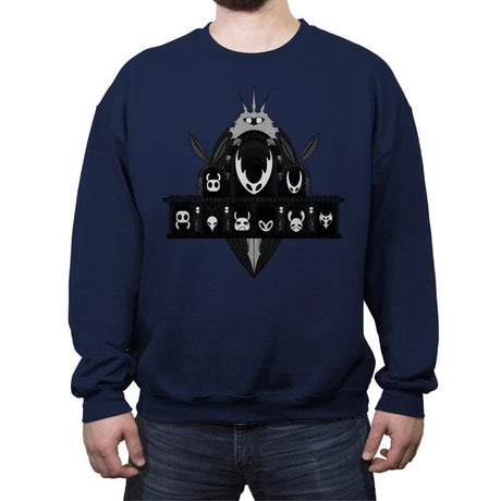 Hall of Masks - Crew Neck Sweatshirt Crew Neck Sweatshirt RIPT Apparel Small / Navy