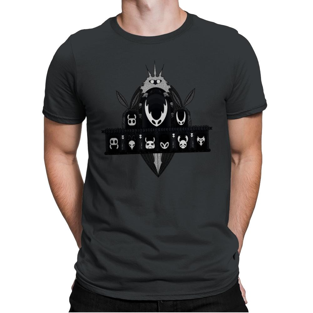 Hall of Masks - Mens Premium T-Shirts RIPT Apparel Small / Heavy Metal