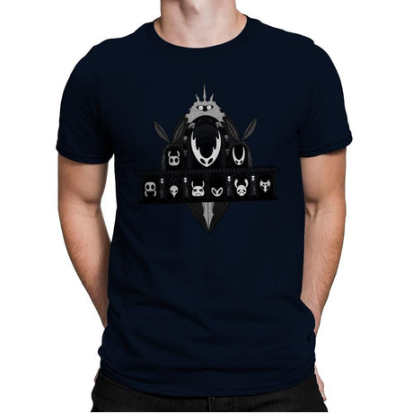 Hall of Masks - Mens Premium T-Shirts RIPT Apparel Small / Midnight Navy