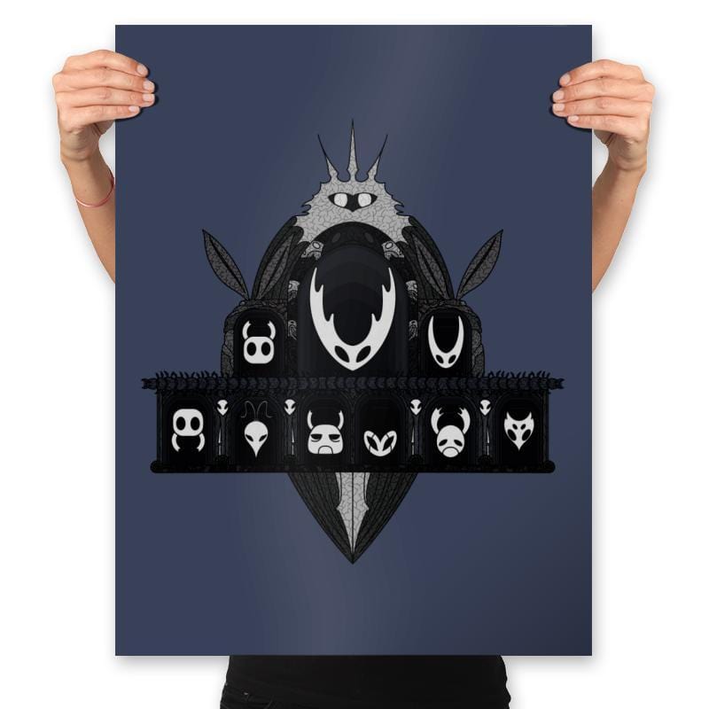 Hall of Masks - Prints Posters RIPT Apparel 18x24 / Navy