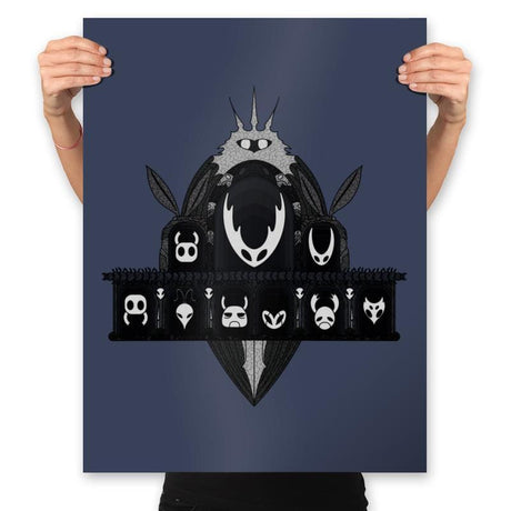 Hall of Masks - Prints Posters RIPT Apparel 18x24 / Navy