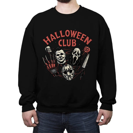 Halloween Club - Crew Neck Sweatshirt Crew Neck Sweatshirt RIPT Apparel Small / Black