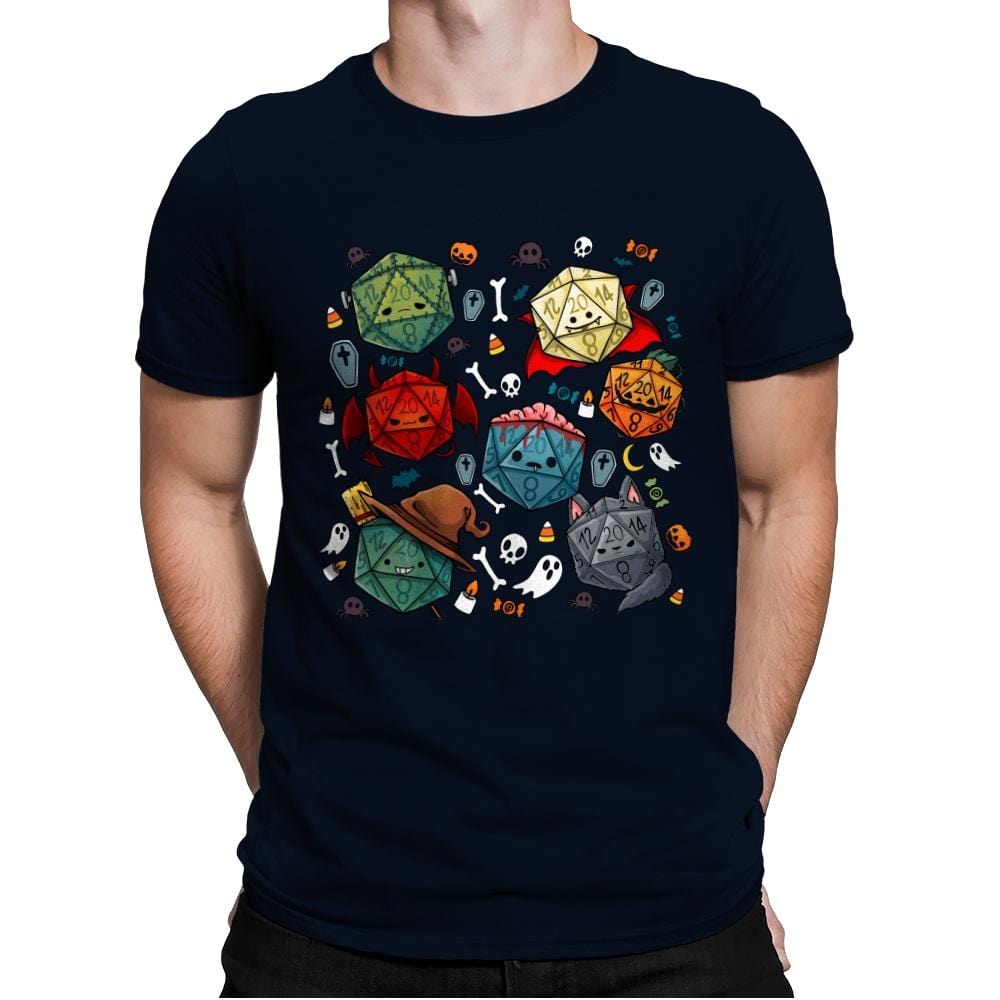 Halloween Dice - Mens Premium T-Shirts RIPT Apparel Small / Midnight Navy