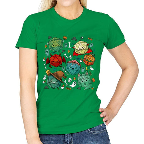 Halloween Dice - Womens T-Shirts RIPT Apparel Small / Irish Green