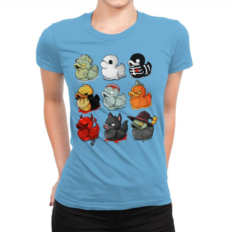 Halloween Ducks - Womens Premium T-Shirts RIPT Apparel Small / Turquoise